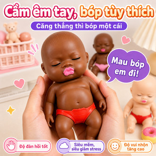 【Tặng kèm quần lót】Búp bê bóp Natasha - Đồ chơi giải tỏa căng thẳng, mô hình nhân vật kích thước lớn, búp bê đen độc đáo