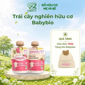 Trái Cây Nghiền Hữu Cơ Babybio 90g Ăn Liền Cho Bé Từ 6 Tháng Làm Bữa Phụ Ăn Dặm
