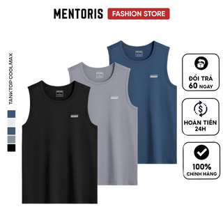[TẶNG TẤT] Áo Tanktop Nam MENTORIS Vải Thun Lạnh, Áo Ba Lỗ Co Giãn 4 Chiều Thoáng Mát, Vận Động Thoải Mái MTT01