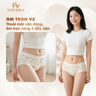 Quần Lót Nữ AMYBRA Cotton Viền Su Ôm Mông Êm ÁI, Quần Chip Nữ Đáy May Thấm Hút Kháng Khuẩn L6408