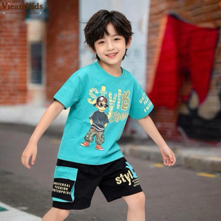 Bộ Quần Áo Thun Cotton 4 chiều Cao Cấp Mịn Mát Tay Ngắn Bé Trai  từ 13 - 27Kg - hãng YOKO