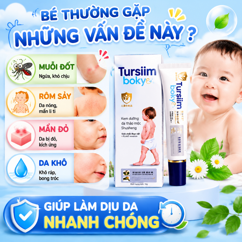 Kem Chống Ngứa Cho Bé 16g Giảm Rôm Sảy Muỗi Đốt Hăm Tã Chàm Sữa Dưỡng Ẩm Làm Dịu Da Trẻ Em