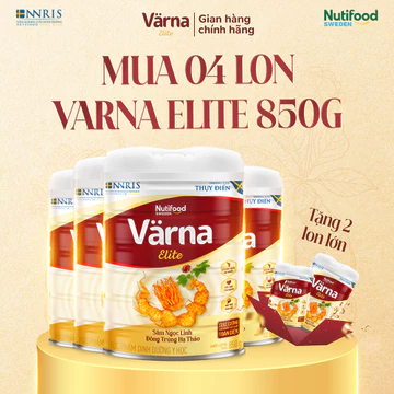 Mua 4 tặng 2 Sữa Bột Varna Elite Nutifood (850G) - Sâm Ngọc Linh, Tăng Cường Sức Khỏe Thể Chất, Hỗ Trợ Trí Não