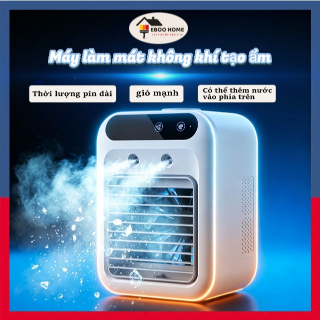 Quạt Điều Hòa Mini Phun Sương, Quạt Làm Mát Hơi Nước USB, Siêu Nhẹ Chạy Im, Dành Cho Văn Phòng/Ngủ/Ngồi
