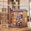 CUTEBEE DIY Dollhouse mô hình gỗ Chuỗi bài dạo chơi thành phố DIY ngôi nhà búp bê Quà tặng trang trí sáng tạo tự làm