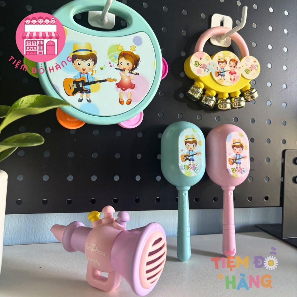 Bộ Đồ Chơi Xúc Xắc Lục Lạc 4 Món Nhiều Màu Sắc Cho Bé