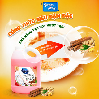Combo 2 Can Nước Rửa Chén 𝐂𝐥𝐚𝐫𝐚 Hương Gừng Quế 3.6Kg NRCQG08 Đánh Bay Dầu Mỡ Khử Mùi Sạch Bát Đĩa Sáng Bóng