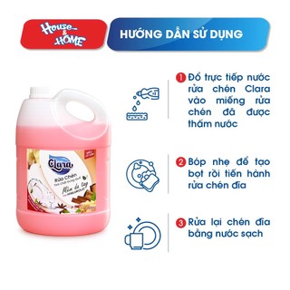 Combo 2 Can Nước Rửa Chén 𝐂𝐥𝐚𝐫𝐚 Hương Gừng Quế 3.6Kg NRCQG08 Đánh Bay Dầu Mỡ Khử Mùi Sạch Bát Đĩa Sáng Bóng