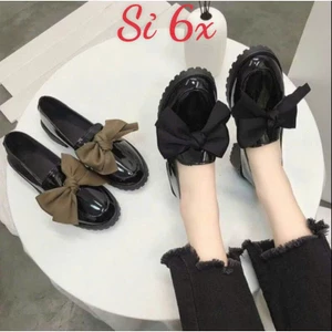 Giày đế đốc nơ vải kèm clip thật