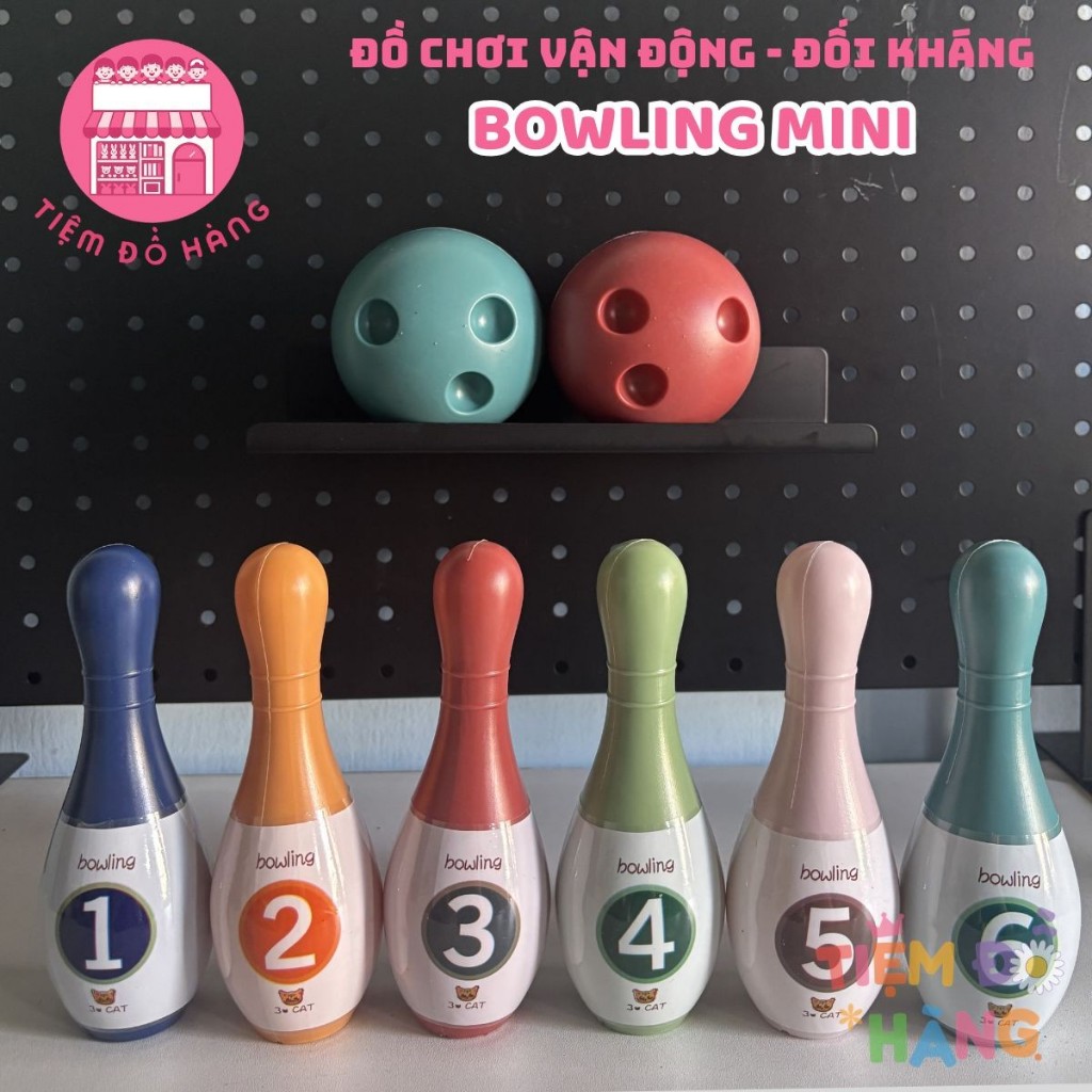 Bộ Đồ Chơi Ném Bowling, Trò Chơi Vận Động Cho Bé Với Chất Liệu Nhựa ABS An Toàn