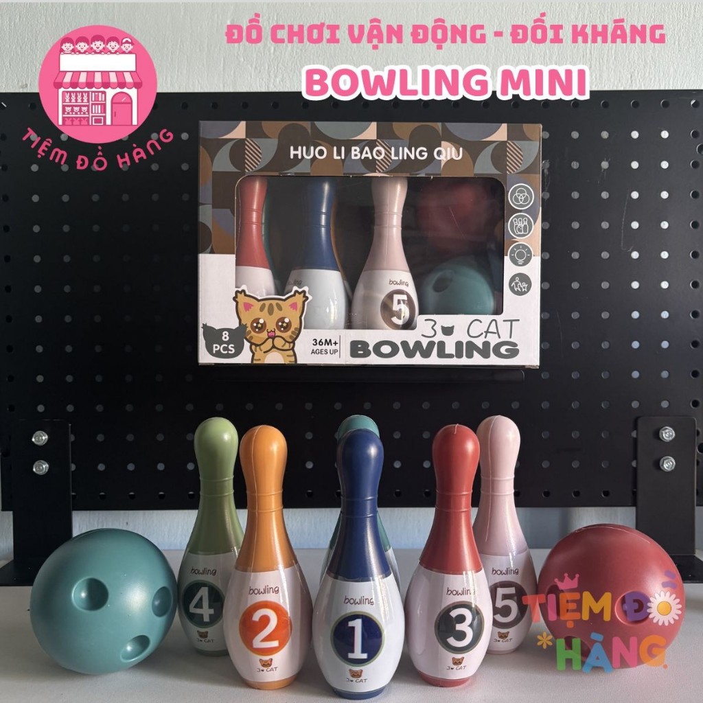 Bộ Đồ Chơi Ném Bowling, Trò Chơi Vận Động Cho Bé Với Chất Liệu Nhựa ABS An Toàn