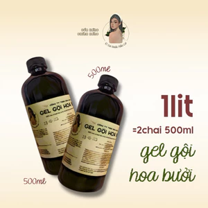 1lit GEL GỘI HOA BƯỞI -ít hoá chất, mùi chua chua không hương liệu và ít bọt, lỏng