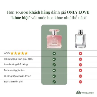 Nước Hoa Nữ Bk Luxury Only Love 50ml - Hương Tình Đầu Ngọt Ngào, Tinh Tế (Lưu Hương 6-8H)