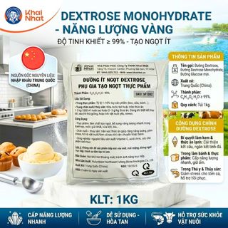 Đường Dextrose - Đường ít ngọt Dextrose - Phụ gia tạo ngọt thực phẩm (1kg/gói)