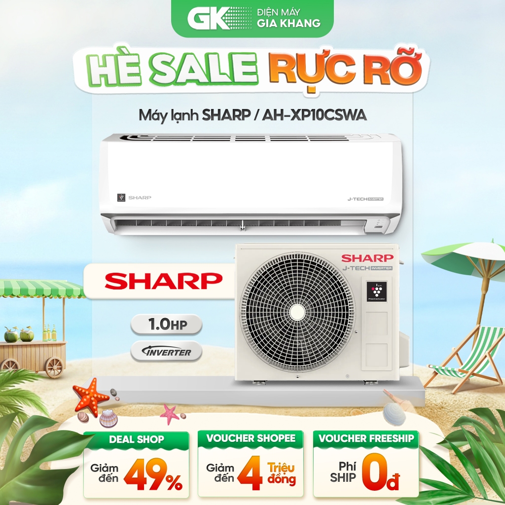 AH-XP10CSWA - Máy Lạnh Sharp Inverter 1 HP XP10CSWA [Freeship HCM ...