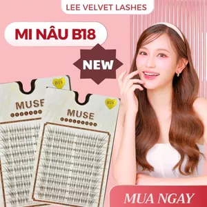 Lee Velvet Lashes mi muse B18 Chất liệu lông mềm mại, mỏng mỏng, dễ dàng gắn và gỡ bỏ