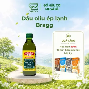 Dầu oliu hữu cơ ép lạnh Bragg 473ml, dầu oliu nguyên chất