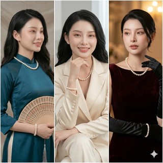[NgocDaisy] N02 Bộ Vòng tay , dây chuyền  handmade Ngọc xinh xắn