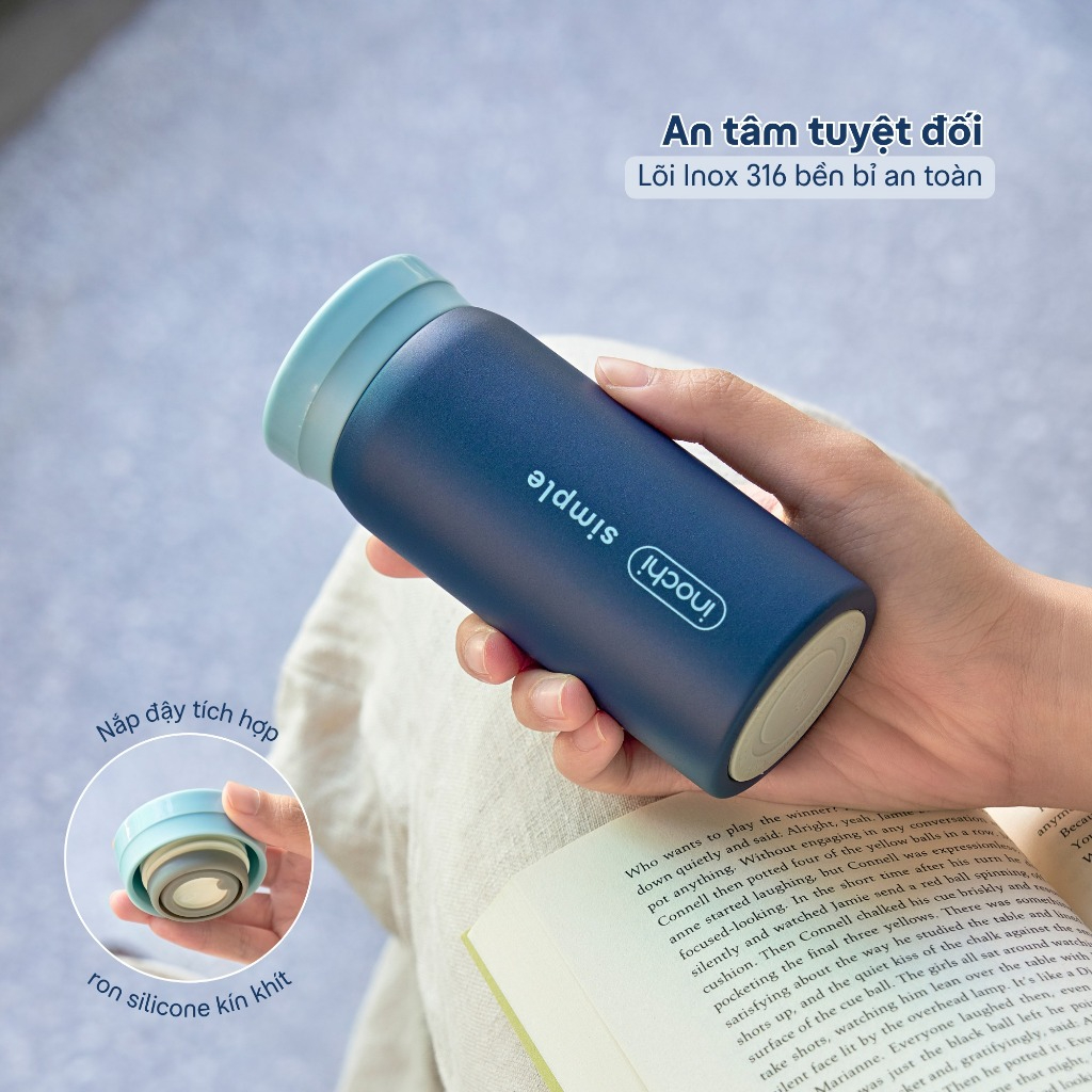 Bình giữ nhiệt FUJI CYLIN Inochi 200ml nhỏ gọn, thanh lịch, vừa tay, chất liệu INOX 316 cao cấp an toàn, bền đẹp