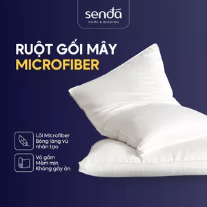 Gối Mây Sen Đá Home Bedding 50x70 ruột gối nằm Microfiber lõi gối hơi cao cấp