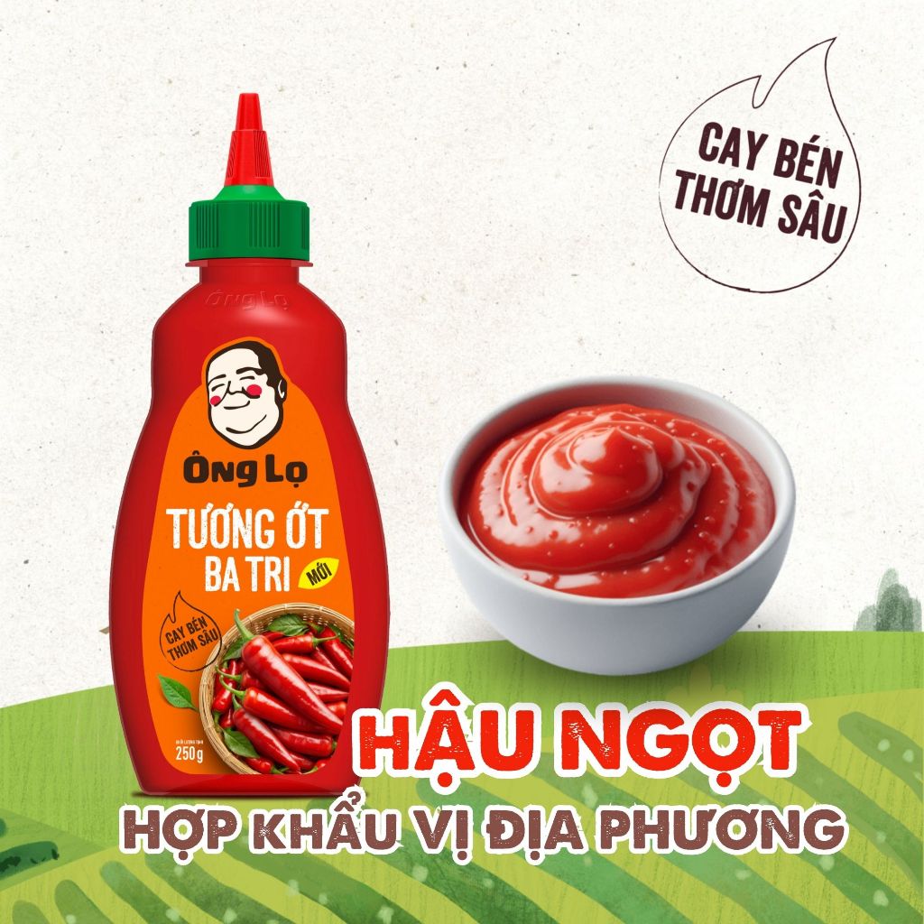 Thùng Tương Ớt Ba Tri Ông Lọ 24 Chai x 250G - Hành Trình Đặc Sản
