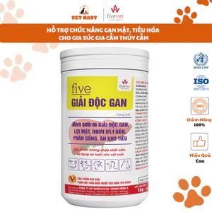 Five-giải độc gan Hỗ trợ chức năng gan, hỗ trợ tiêu hóa cho gia súc, gia cầm, thủy cầm 1Kg
