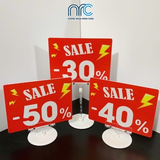Combo 2 Bảng sale cửa hàng, bảng sale đồng giá 9k, 19k, 29k,...299k, bảng giá size 14cm - Lỗi 1 đổi 1