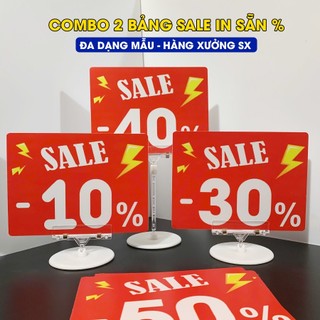 Combo 2 Bảng sale cửa hàng, bảng sale đồng giá 9k, 19k, 29k,...299k, bảng giá size 14cm - Lỗi 1 đổi 1