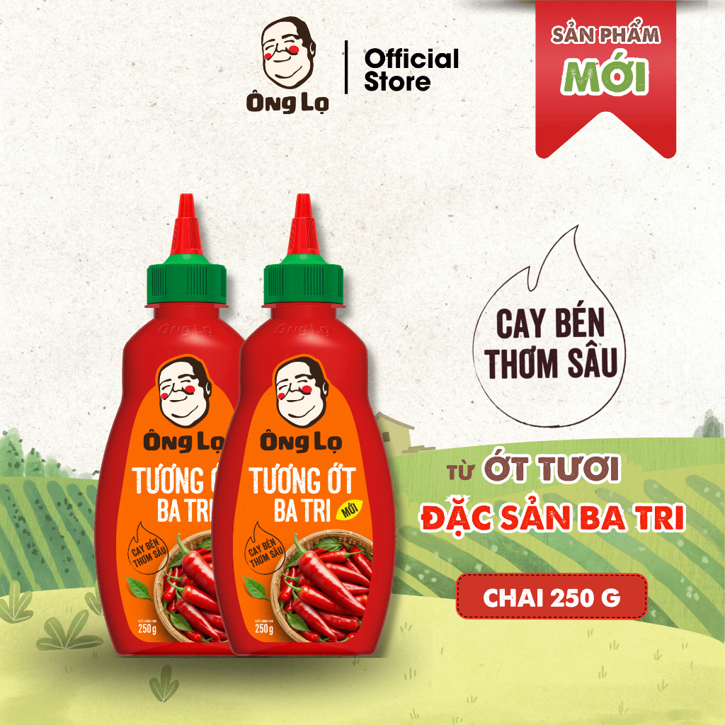 Tương Ớt Ba Tri Ông Lọ Chai 250G - Hành Trình Đặc Sản