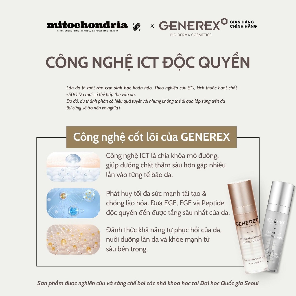 COMBO Nâng cơ & Tăng sinh Collagen Generex Rejuvenation Ampoule (15ml) - LIfting Ampoule (15ml)