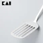 Xẻng lật thức ăn bản rộng có rãnh Sạn Lỗ Inox Kai bằng inox cao cấp cán trắng Kai House Fly Return Turner White DE5804