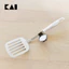 Xẻng lật thức ăn bản rộng có rãnh Sạn Lỗ Inox Kai bằng inox cao cấp cán trắng Kai House Fly Return Turner White DE5804
