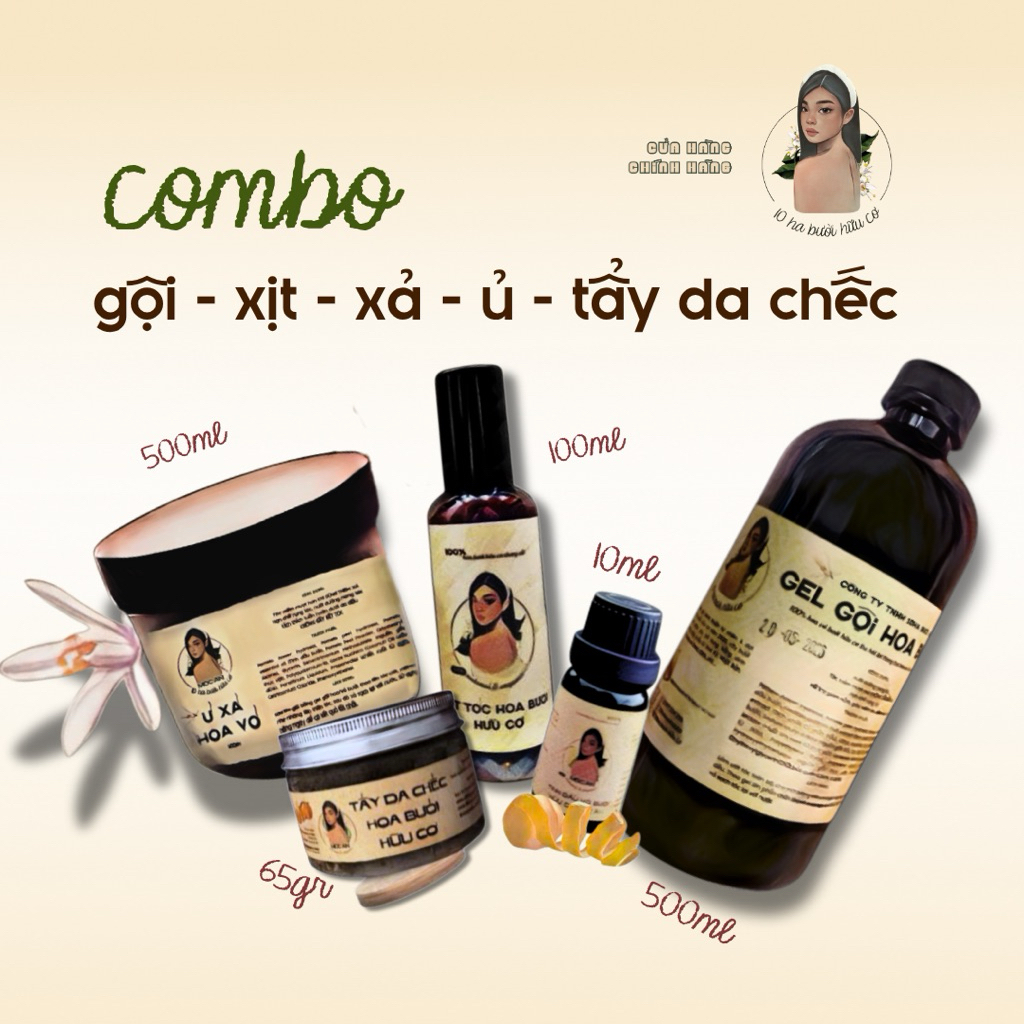 [10𝒉𝒂𝒃𝒖𝒐𝒊𝒉𝒖𝒖𝒄𝒐] Combo 5 món fullsize - gội xịt xả ủ tdc