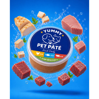 Pate thập cẩm 500g , dinh dưỡng, lông mượt, tăng cơ , tốt cho hệ tiêu hóa