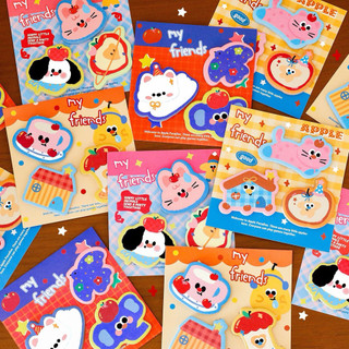 Little Stationery | Sticker Note My Friends Dễ Thương | Giấy Ghi Chú Memo Pad Cartoon