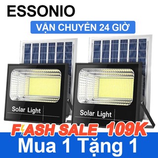 ESSONIO MUA 1 TẶNG 1 Đèn năng lượng mặt trời chống thấm nước đèn pha ngoài trời và trong nhà