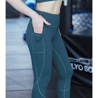 Quần Legging Nữ Tập Gym Yoga ICADO HT103 Quần Legging Lửng Nữ Cạp Cao Co Giãn 4 Chiều thegioidotap