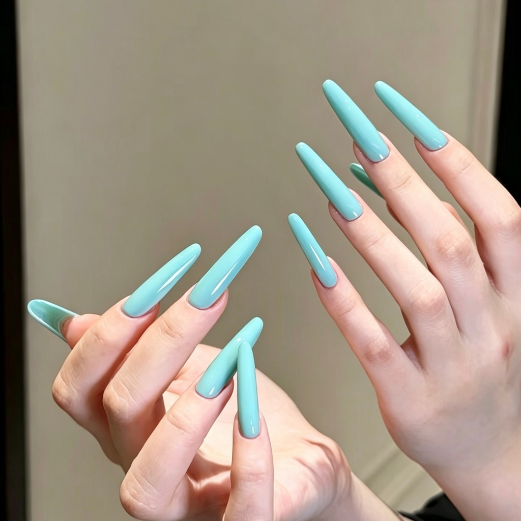 ROUni Sơn Gel Màu Xanh Ngọc, xanh mint blue hot Trend Tôn Da Sang Trọng Chuyên Dụng Tiệm Nail