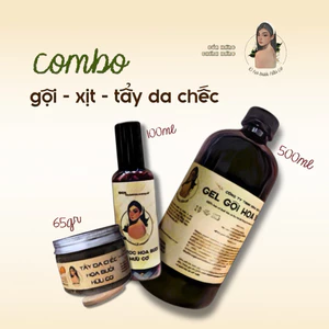 Combo GỘI XỊT TẨY DA CHÉC - mọc tóc dưỡng ẩm tự nhiên