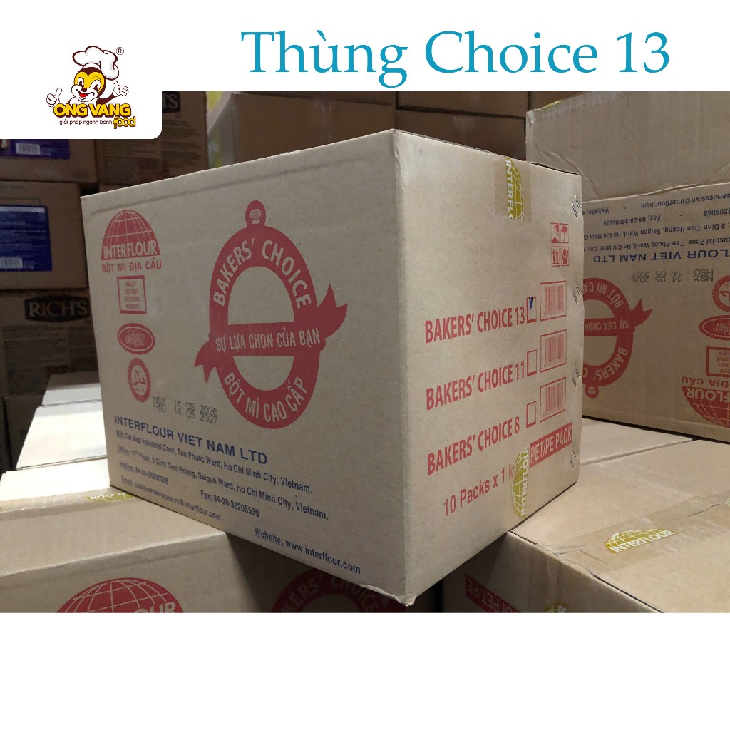 [Hà Nội] Thùng Bột mì số 13, chọn Baker's Choice 8-11-13 [Bột Làm Bánh Bông Lan, Bánh Bao,...]