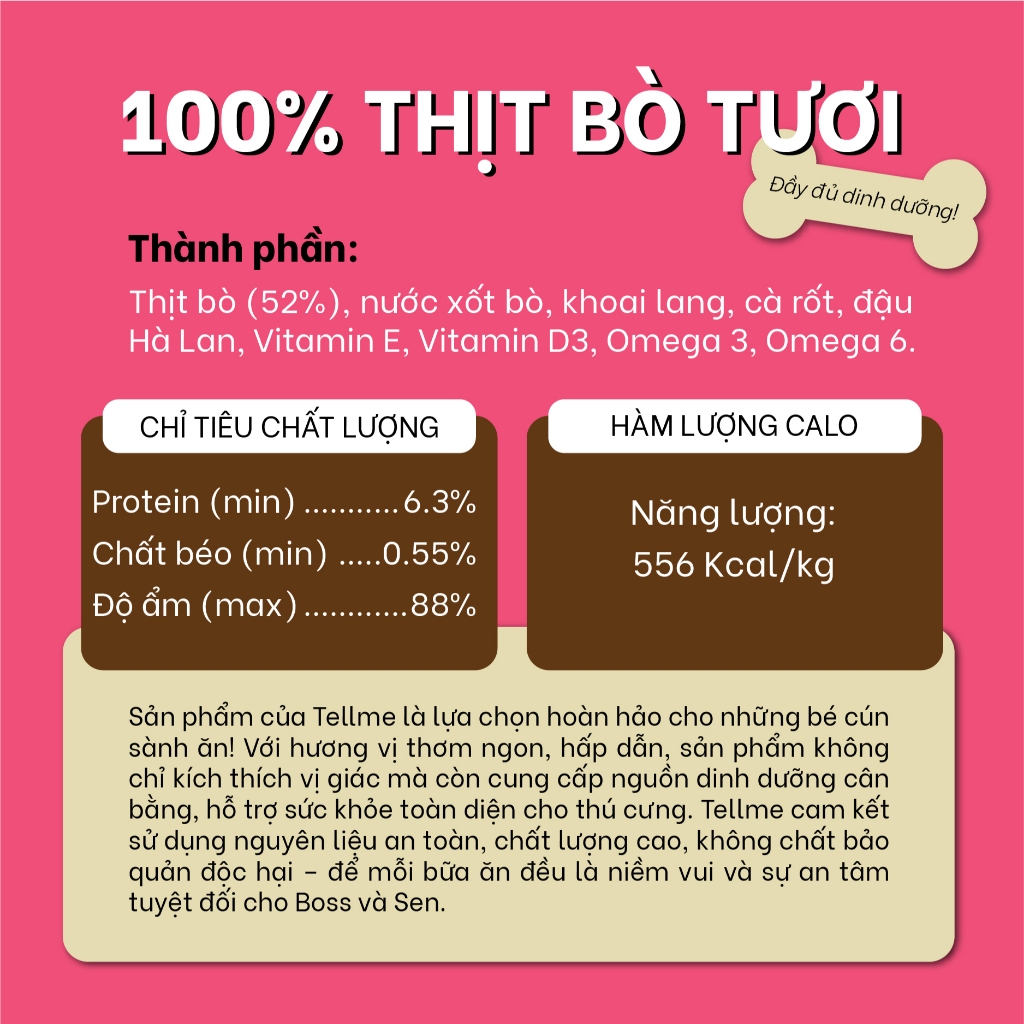 Pate Tellme Cho Chó 130g Nhiều Vị, Thức Ăn Ướt Bổ Sung Dinh Dưỡng, Hỗ Trợ Ăn Ngon