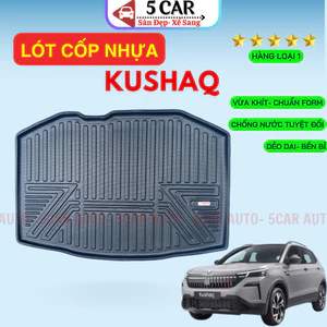 LÓT CỐP sau xe Skoda Kushaq Nhựa TPO Dẻo Chuẩn khít form xe, Không Mùi - Không thấm nước, Dễ Vệ Sinh, Hàng cao cấp