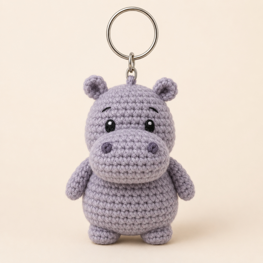 Móc Khóa Len Lendo Các Con Vật Sư Tử Đại Bàng Lửng Mật Hà Mã 9cm Handmade  Crochet Treo Cặp Balo Túi Xách