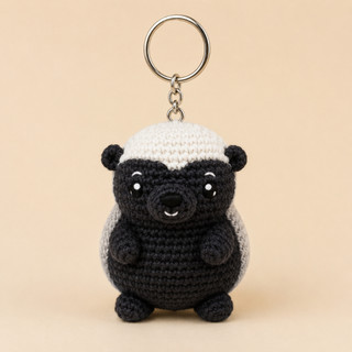 Móc Khóa Len Lendo Các Con Vật Sư Tử Đại Bàng Lửng Mật Hà Mã 9cm Handmade Crochet Treo Cặp Balo Túi Xách