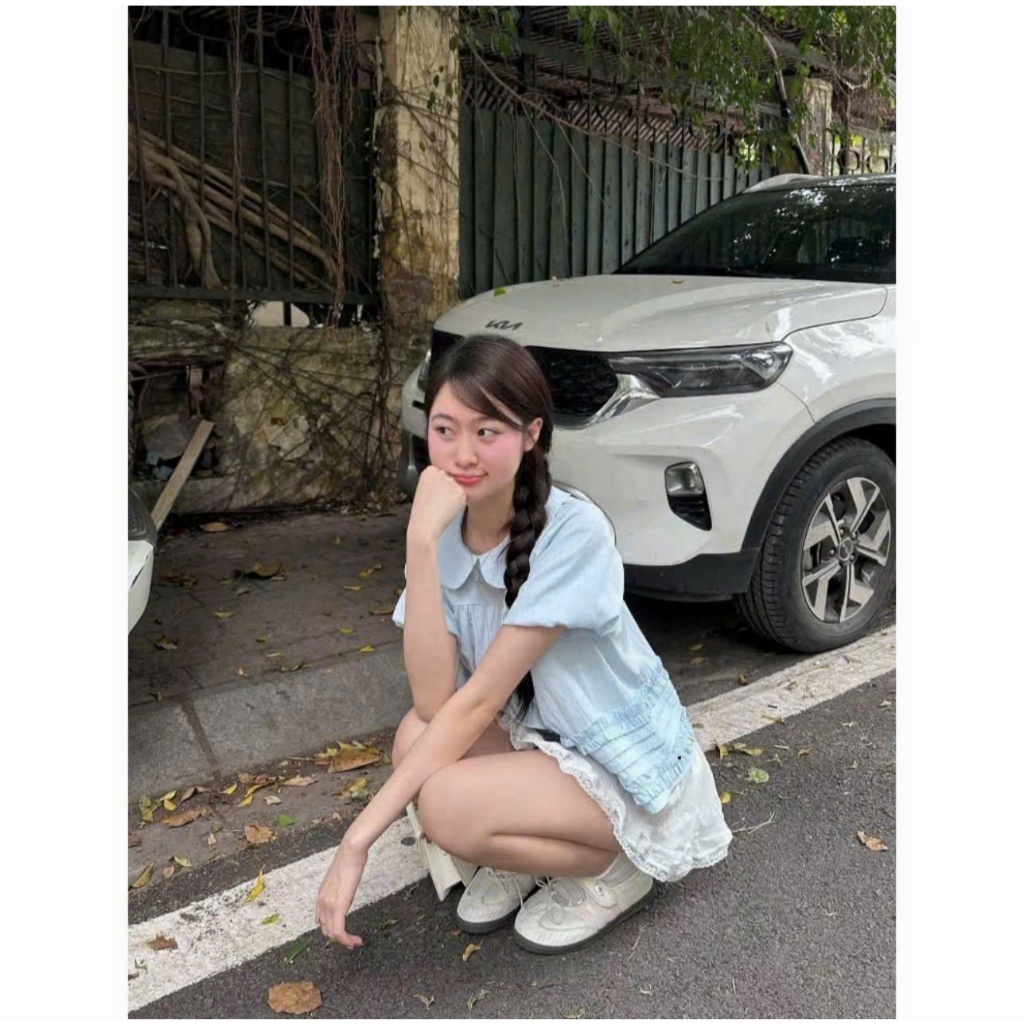 Áo Kiểu Nữ Babydoll Cổ Sen Tay Bồng, Áo Tiểu Thư Phối Tầng Xếp Ly Bèo Nhẹ Phong Cách Hàn Quốc Vintage | BigBuy360 - bigbuy360.vn