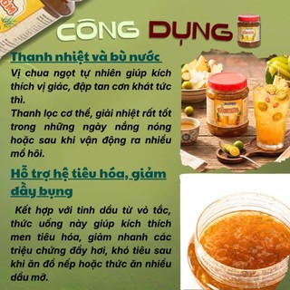 TẮC KHÓM XÍ MUỘI, MỨT  PHA TRÀ TẮC GIẢM CÂN THANH NHIỆT ĐẸP DA HŨ DÙNG THỬ TIẾT KIỆM