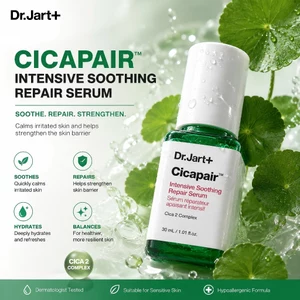 Tinh Chất Dr.Jart+ Cicapair Intensive Soothing Repair Serum 30ml Phục Hồi Da, Làm Dịu Da Nhạy Cảm, Cấp Ẩm Và Củng Cố Hàn