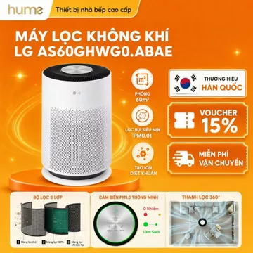 Máy Lọc Không Khí LG AS60GHWG0.ABAE – Lọc Sạch 360°, Điều Khiển App Thông Minh