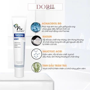 Lotion Fixderma Giảm Mụn Sưng Viêm Làm Sạch Lỗ Chân Lông Salyzap Lotion For Acne 20ml (Dùng Ban Đêm)