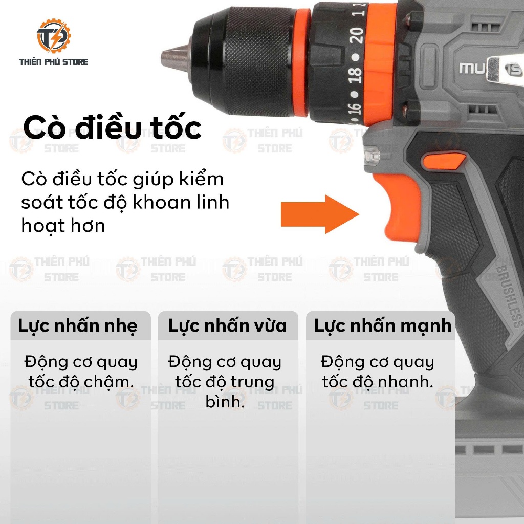 Thân Máy Khoan Pin MULINSEN MS-CD1060| Lực Siết 60Nm – Đầu Kẹp 13mm – Tốc Độ 1500v/p | Đảo Chiều – Bảo Hành 6 Tháng